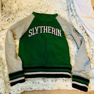 Slytherin Green and Gray kids Sweater